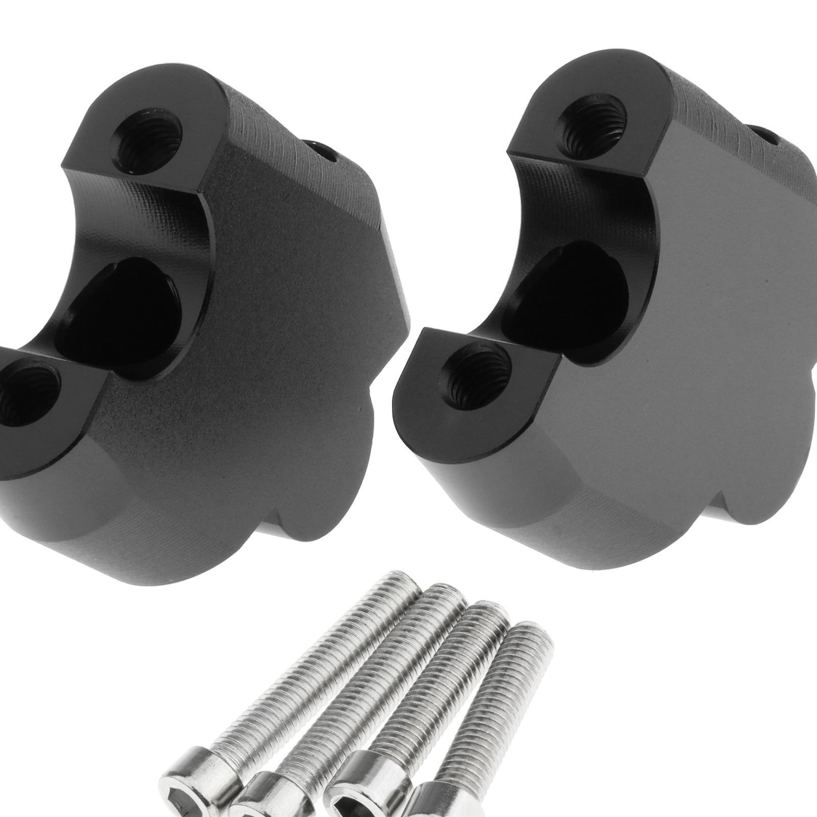 Motorcycle CNC Handlebar Riser Clamp Kit for Black