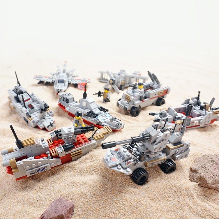 Đồ Chơi Lắp Ráp Kiểu LEGO ARMY Mô Hình Siêu Chiến Hạm Hải Quân, Tuần Dương Hạm BATTLESHIP Với 1000 Chi Tiết