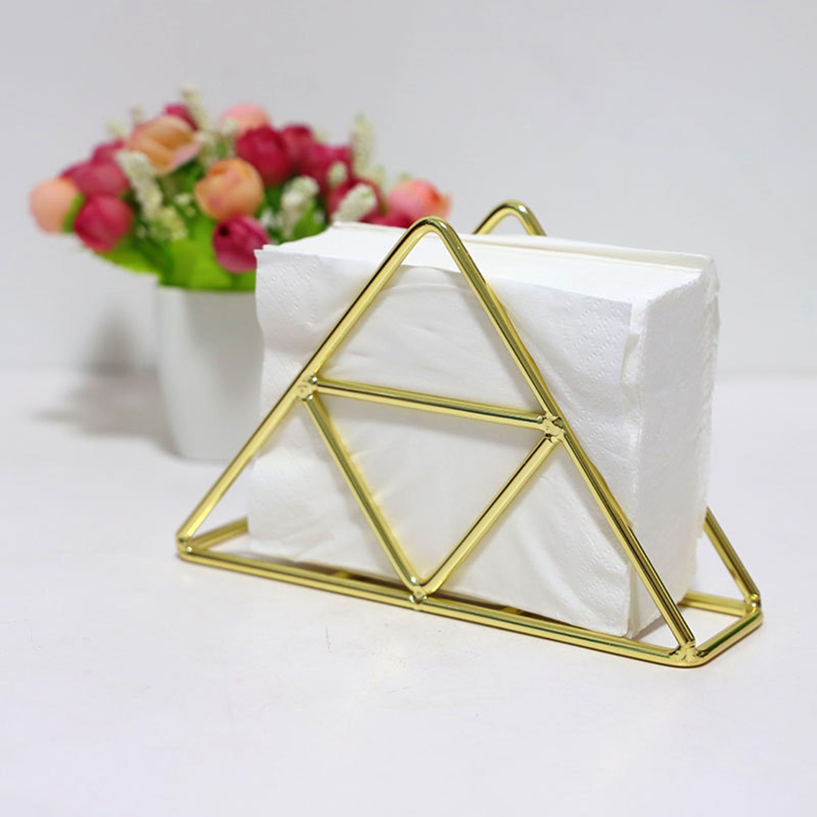 Durable Paper Napkin Holder Tissue Dispenser Golden