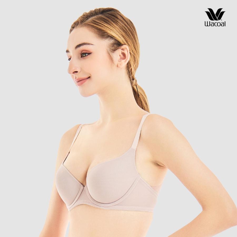 Áo lót Wacoal có gọng, nâng nhẹ, cup 3/4, trơn, dây liền, không mút ILB4953