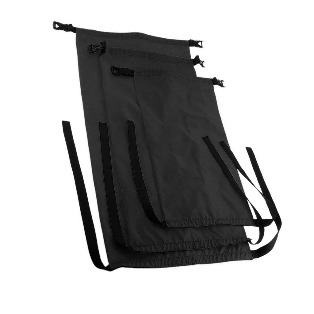 3 Pieces Outdoor Waterproof Dry Bags Storage Stuff Sack - 3 Sizes Black