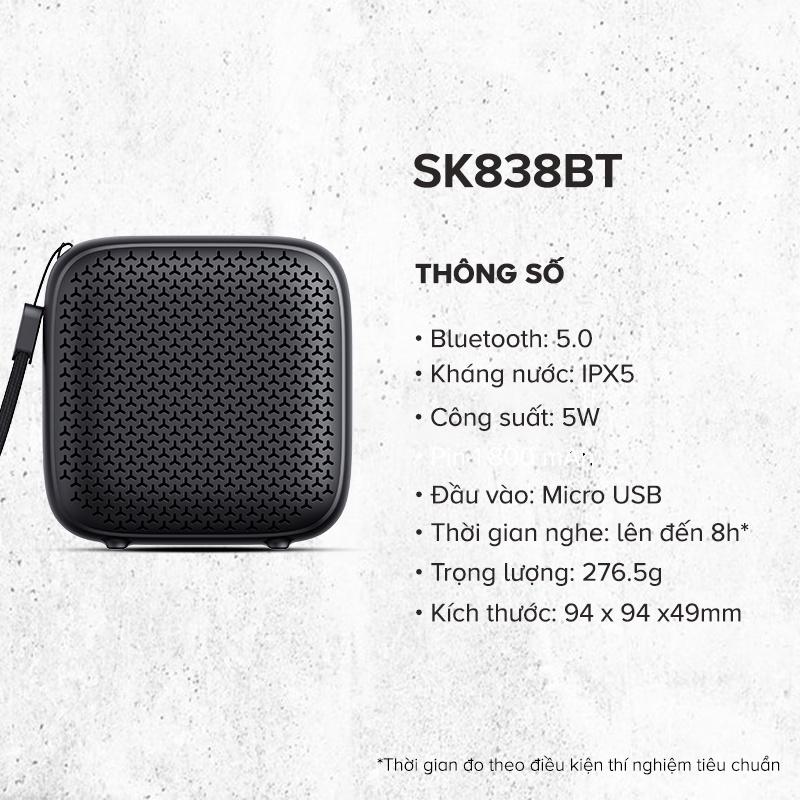 Loa Không Dây Giá Rẻ HAVIT SK838BT, Bluetooth 5.0, Kháng IPX5, Công Suất 5W, Nghe Đến 8H - Hàng Chính Hãng