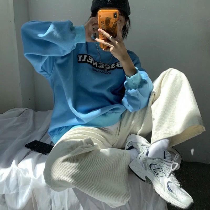 Quần Ống Rộng Baggy Kaki Nhung Ulzzang Unisex 4 Màu Siêu Hot