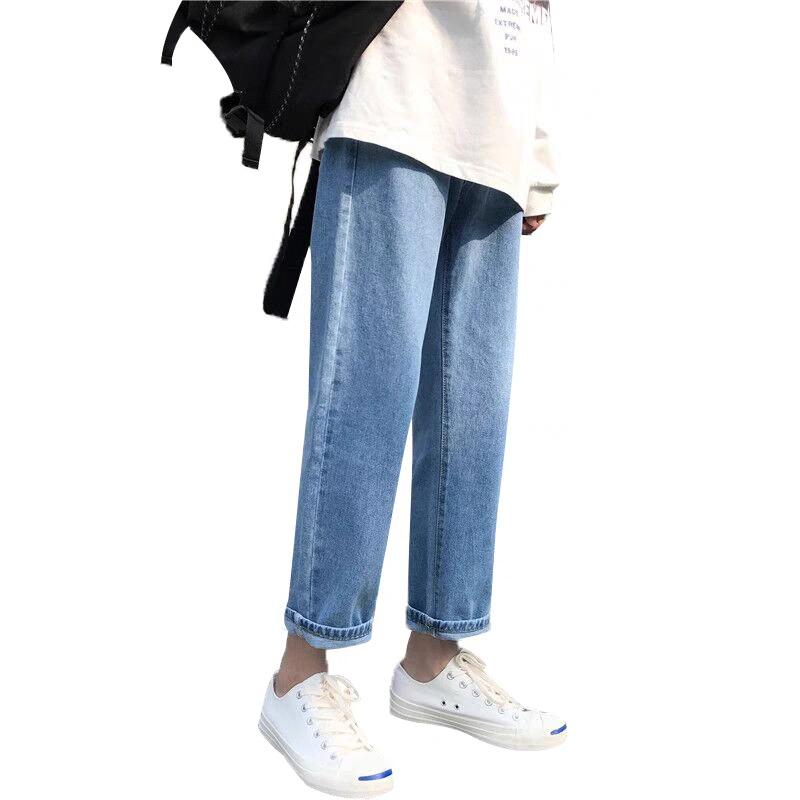 Quần baggy nam vải jean bò cao cấp dáng suông rộng HOTTREND 2022