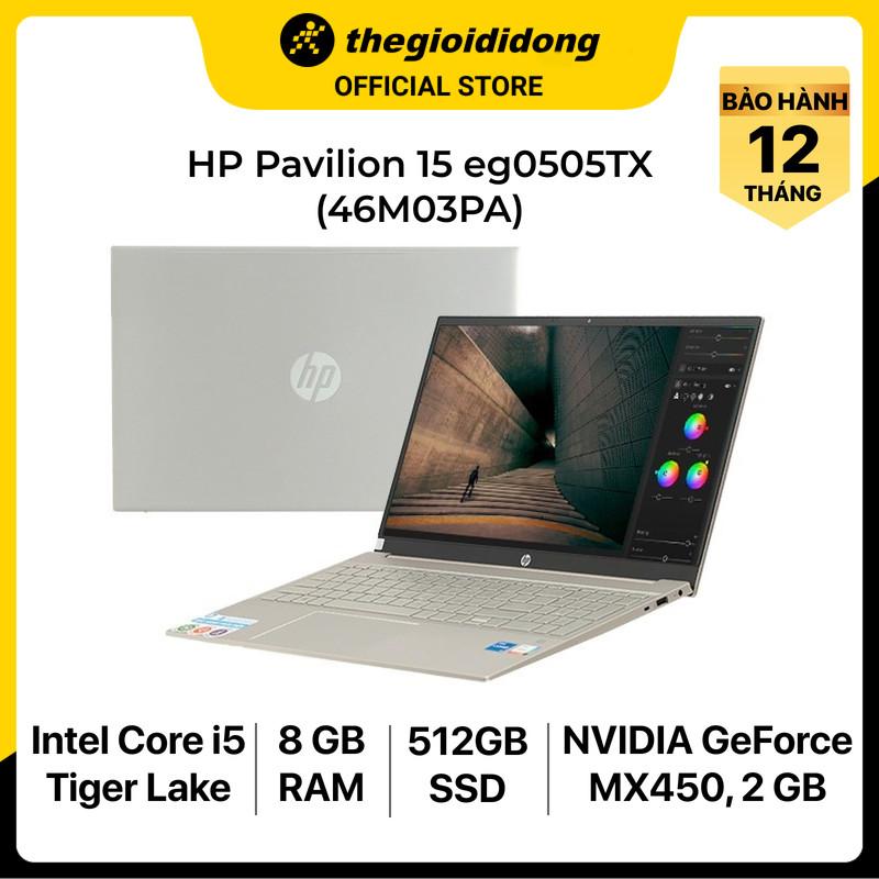 Laptop HP Pavilion 15 eg0505TX i5 1135G7/8GB/512GB/2GB MX450/15.6&quot;F/Win11/(46M03PA)/Vàng - Hàng chính hãng