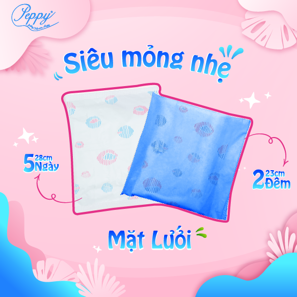 Combo 8 gói băng vệ sinh PEPPY lưới siêu thấm A02