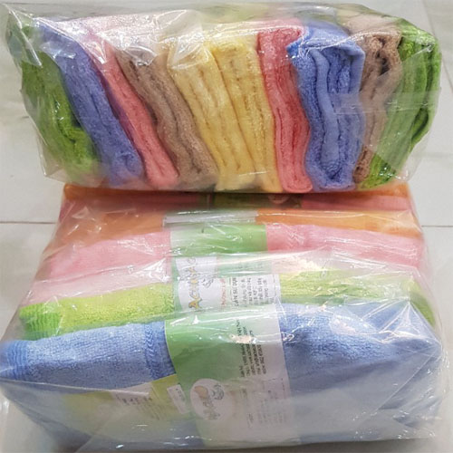 Combo 5 khăn mặt cotton KACHOOBABY 30 x 50cm - Giao màu ngẫu nhiên