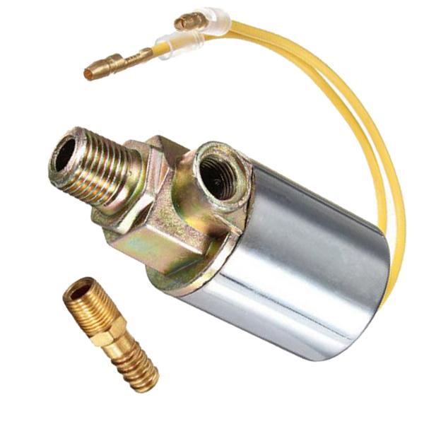 2x 12V 24V Train Truck Air  Electric Solenoid Valve Heavy Duty 1/4" Chrome