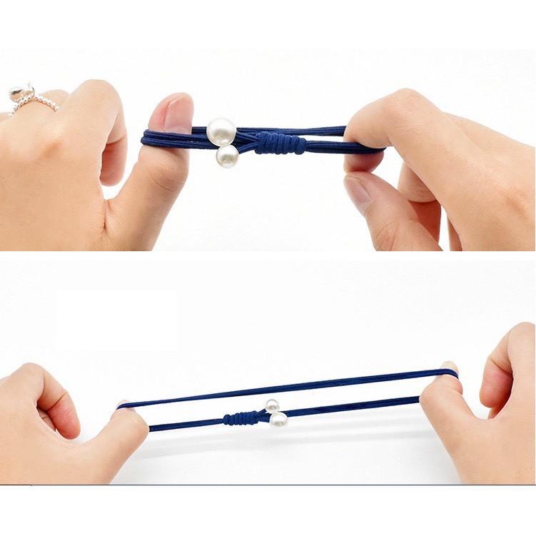 Combo 12 Dây Thun Cột Tóc Phong Cách Hàn Quốc Cao Cấp - Dây Chun Buộc Tóc Cao Cấp