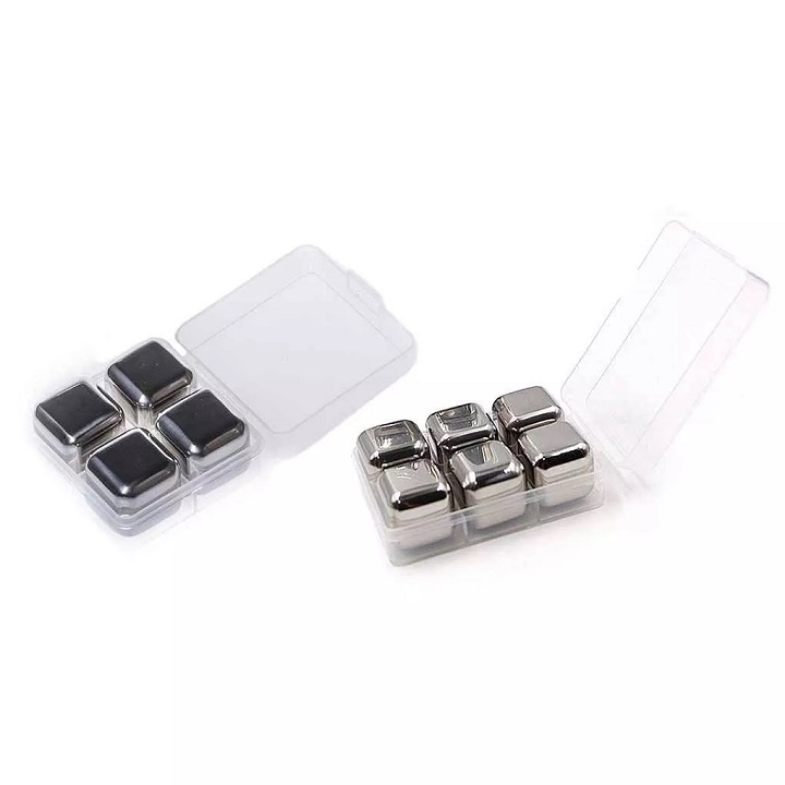 Đá Lạnh Inox Không Tan Cooling Cubes 8 Viên Hàng Cao Cấp