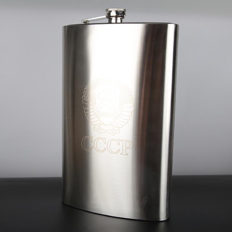 Bình tông 3,8 Lít hàng dày 0,6mm,inox 304 Cccp,tặng bao da như hình