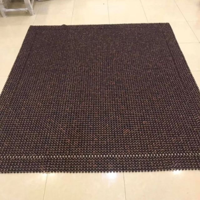 Chiếu hạt gỗ Trắc Mộc hạt 1,2cm , Chiếu điều hoà - Tặng lót ghế ô tô hạt gỗ Trắc