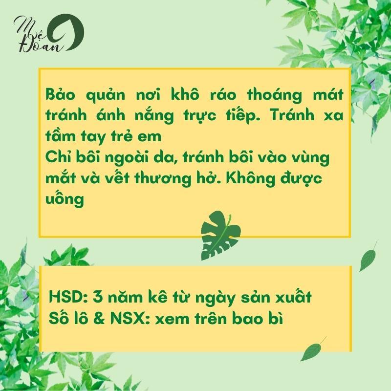 Tinh dầu khuynh diệp củ nén Mệ Đoan giữ ấm, phòng cảm lạnh, ho, sổ mũi, muỗi cắn 30ml