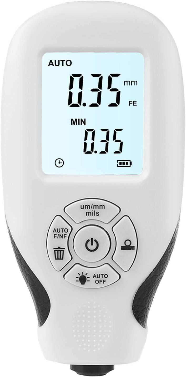 Máy đo độ dày lớp phủ, máy đo độ sâu sơn xe với màn hình LCD, hiệu chuẩn tự động, máy đo độ dày lớp phủ di động cho người mua xe