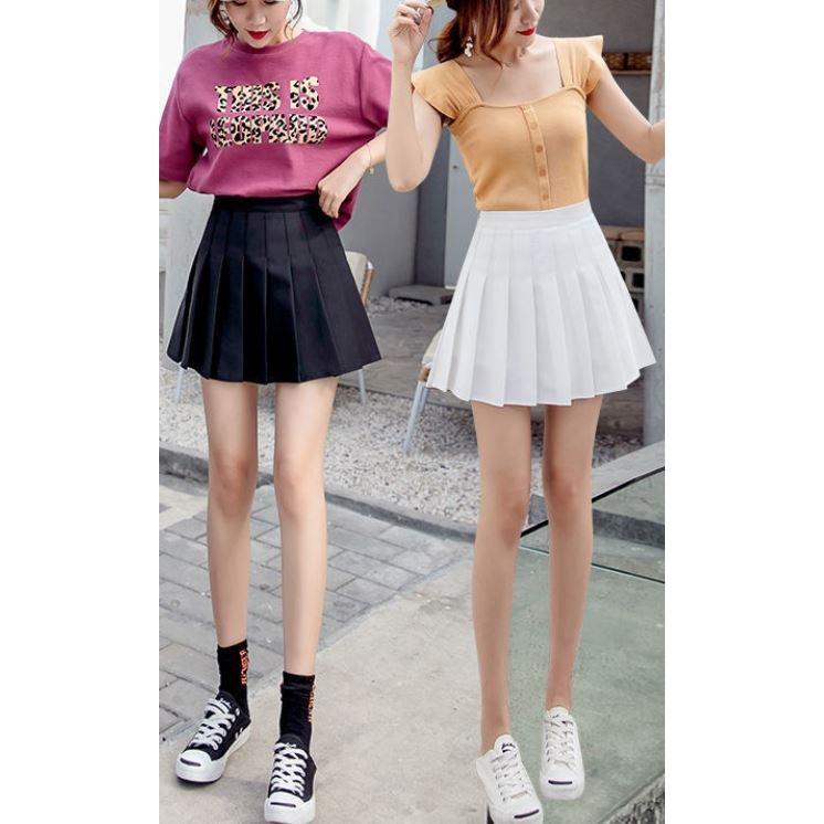 Chân váy xếp ly kaki giãn chữ A dáng ngắn hàng thiết kế loại 1 ( có quần trong)