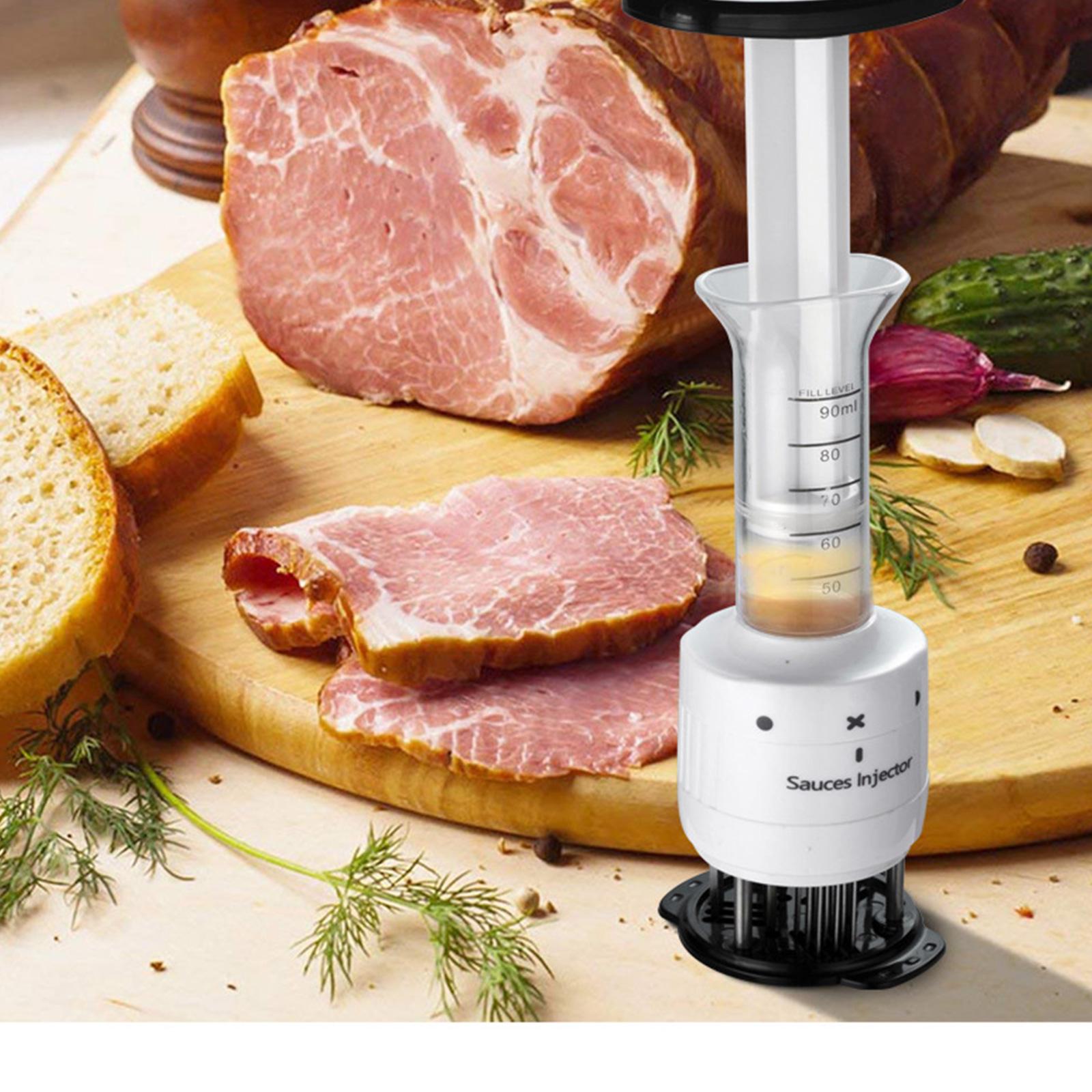 Dụng cụ làm mềm thịt Marinade bằng ống tiêm với kim tiêm bằng sắt