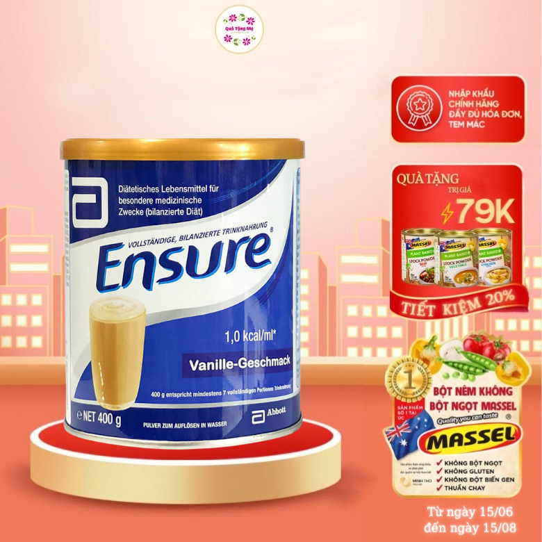 Ensure Đức cho người lớn tuổi Ensure Vanille-Geschmask giúp hồi phục sức khỏe cho người gầy, suy dinh dưỡng - QuaTangMe Extaste