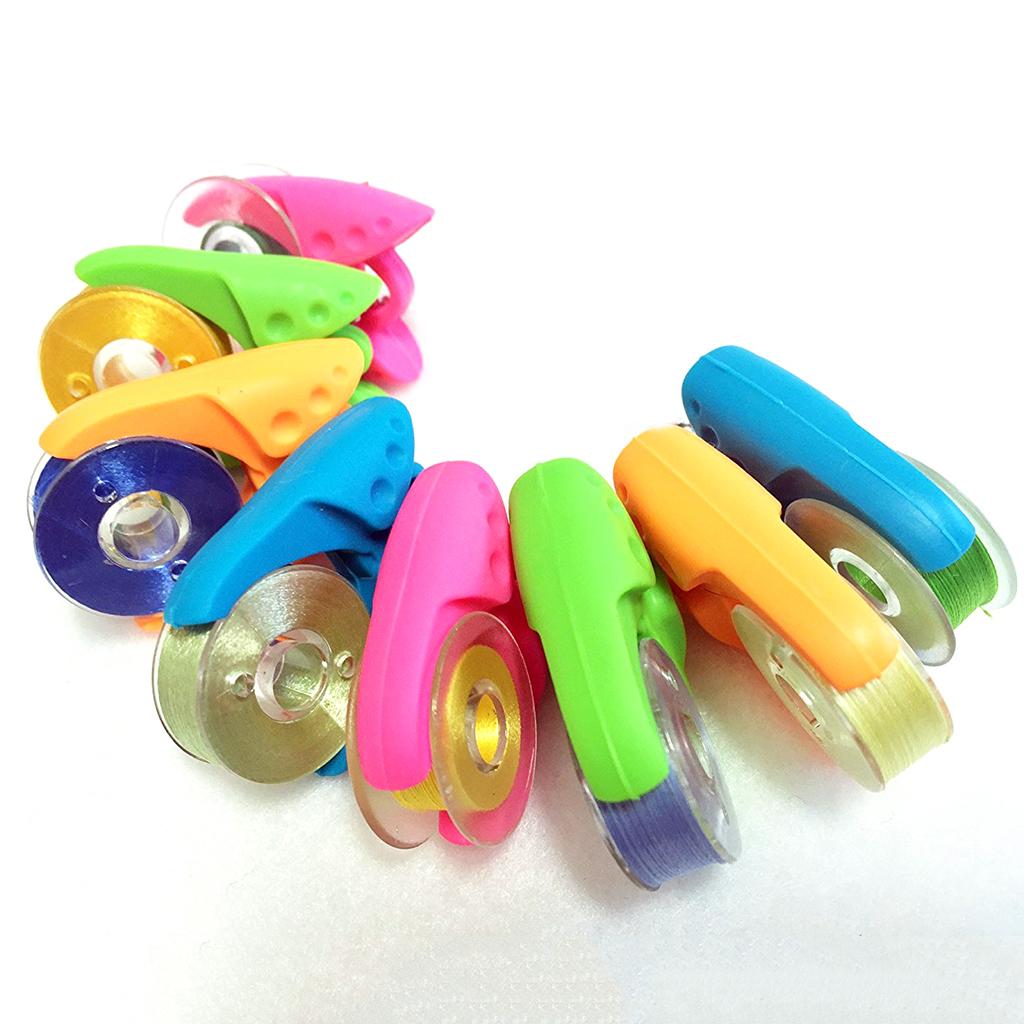 4x12 Pieces Assorted Color Bobbin Holders Clips