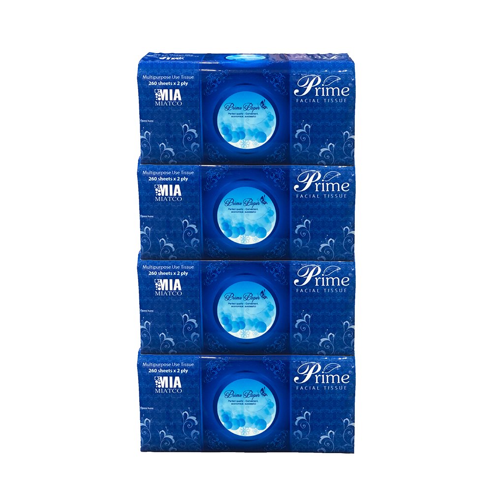 GIẤY ĂN GIẤY RÚT 2 LỚP PRIME KHỔ cm - COMBO 4 GÓI MÀNG XANH