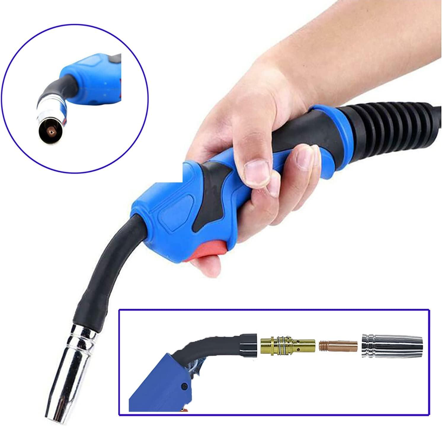AK-15 / MB-15 MIG MAG Phụ kiện đầu phun/Nắp nón hàn Các bộ phận đeo, 10 x M6 0,88mm Đầu hàn và 2 x Giá đỡ vòi có lò xo cố định