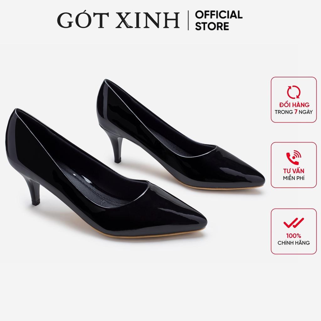 Giày cao gót nữ 5cm GÓT XINH G16 da bóng da mờ đế nhọn