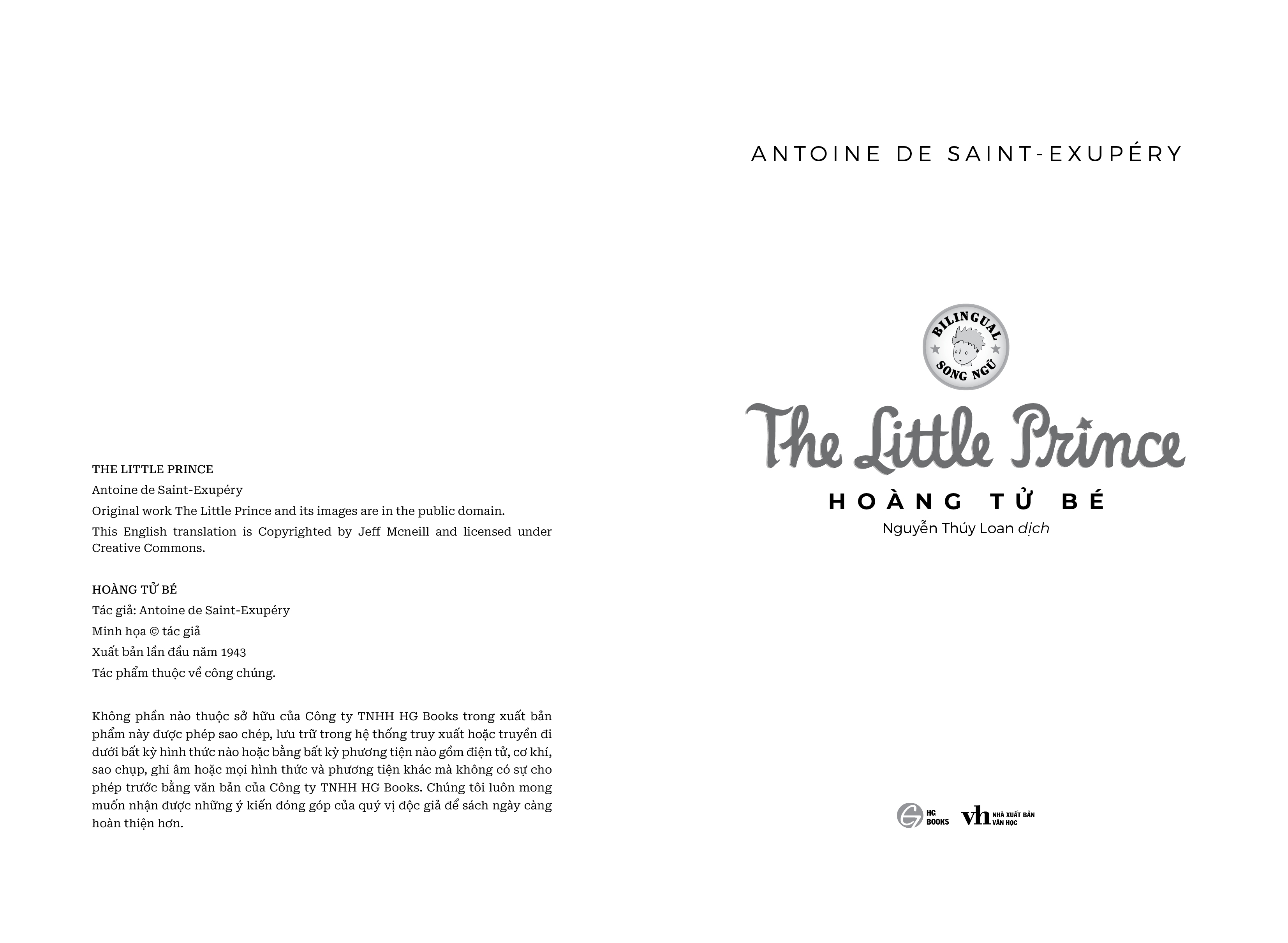 Sách: Hoàng tử bé_The little prince bản Song Ngữ Việt - Anh (kèm file nghe + note từ mới)
