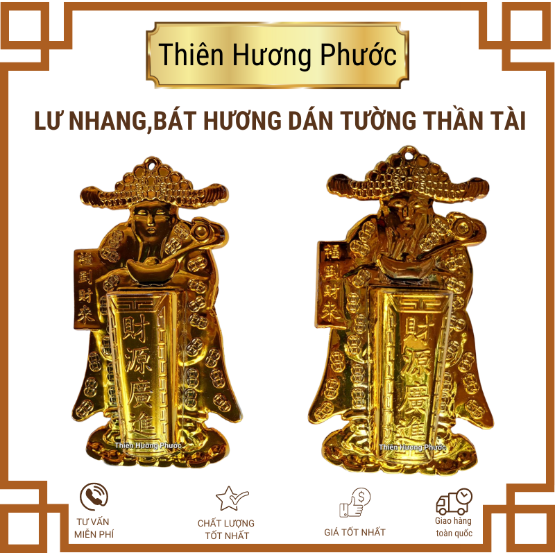 Lư nhang, bát hương dán tường Thần tài