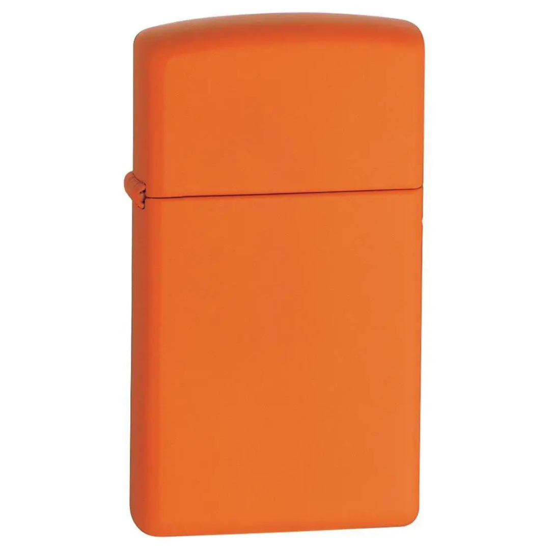 Zippo Slim Chính Hãng Mỹ Màu Cam Nhám Orange Matte – Thiết Kế Mỏng, Chống Gió, Bật Lửa Xăng Cao Cấp