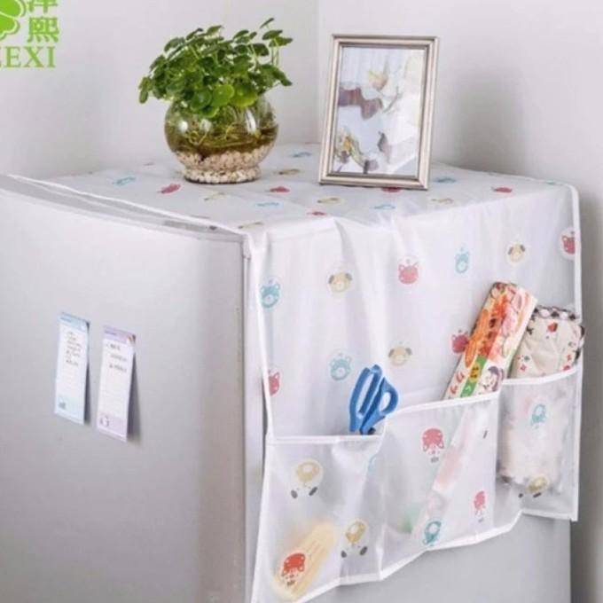 Tấm Phủ Bảo Vệ Tủ Lạnh, Máy Giặt. Chống Thấm.Che Bụi Bẩn. Phòng Nấm Mốc Có Túi 2 Bên Tiện Lợi