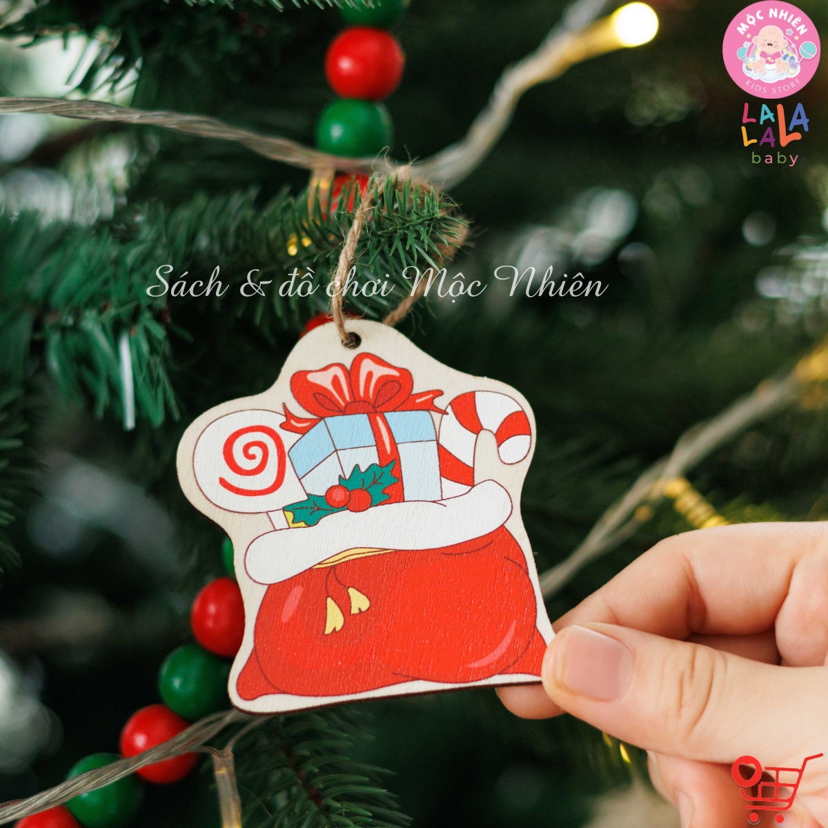 Đồ Chơi Tô Màu Gỗ Noel LalaXmas - Bộ Kit DIY Tự Vẽ và Làm Đồ Trang Trí Giáng Sinh - Lalala Baby