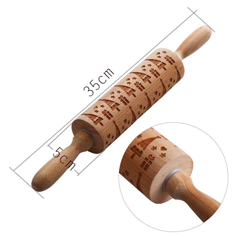 Khuôn Dập Nổi Bằng Gỗ Họa Tiết Giáng Sinh Dùng Trang Trí Bánh