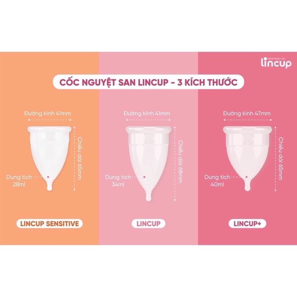 Cốc nguyệt san Lincup tặng kèm dung dịch vệ sinh cốc
