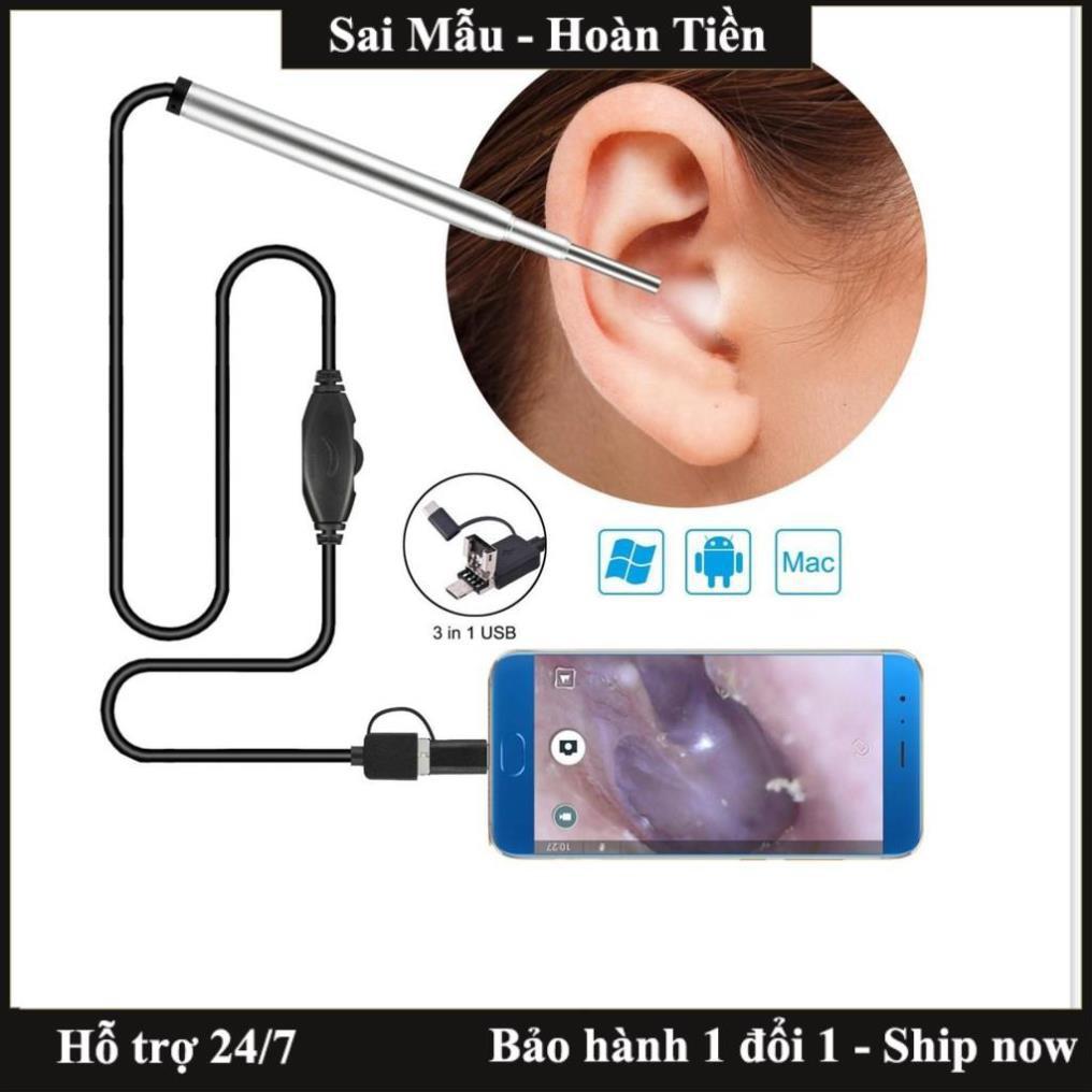 Camera nội soi y tế, Camera nội soi tai, mũi, họng - Máy lấy ráy tai HD Visual Earwas Clean Tool cho hình ảnh sắc nét, s