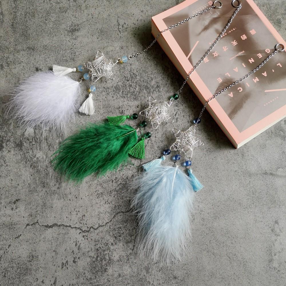 Dreamcatcher kim loại gắn lông vũ hình ngôi sao chọn mẫu