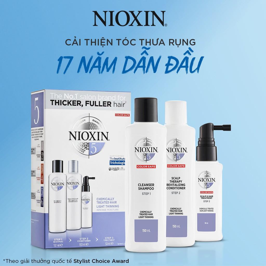 Bộ Chăm Sóc Tóc Nioxin 5 Dành Cho Tóc Tạo Kiểu, Thưa Mỏng, Rụng Nhẹ Bleached/Chemically Treated Hair With Light Thinning