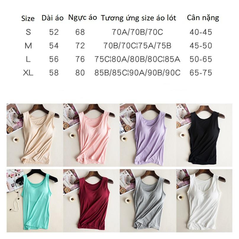 Áo Sát Nách Cotton Đệm Ngực Liền CT102