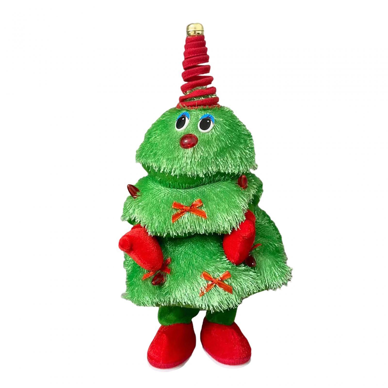 Christmas Tree Doll Singing Dancing Christmas Tree Plush Toy Dancing Musical Xmas Tree Figurine Gift Plush Toy for Ornament