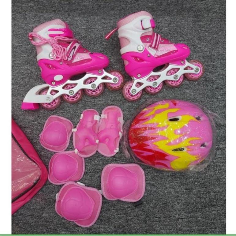 Giày Patin Sport cho bé từ 3 đến 12 tuổi, bánh phát sáng, điều chỉnh size to nhỏ