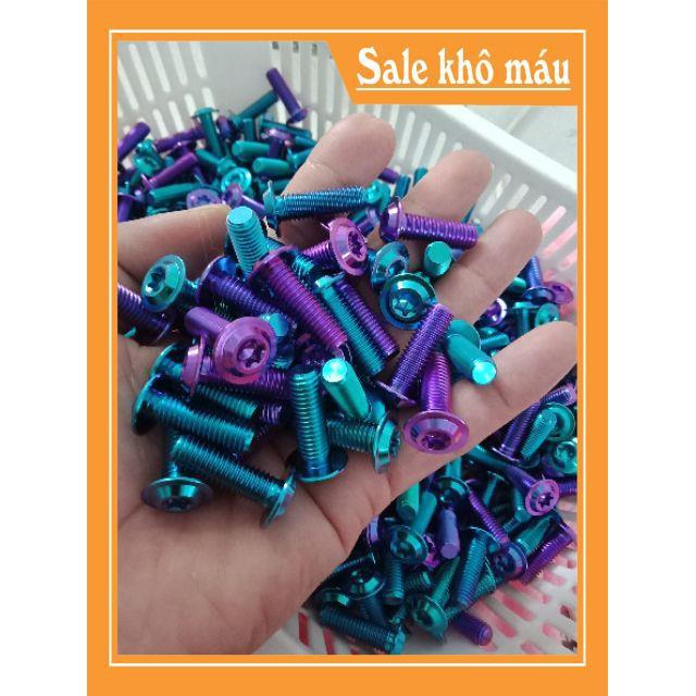 Ốc titanium 8li25 gắn đĩa xe máy các loại