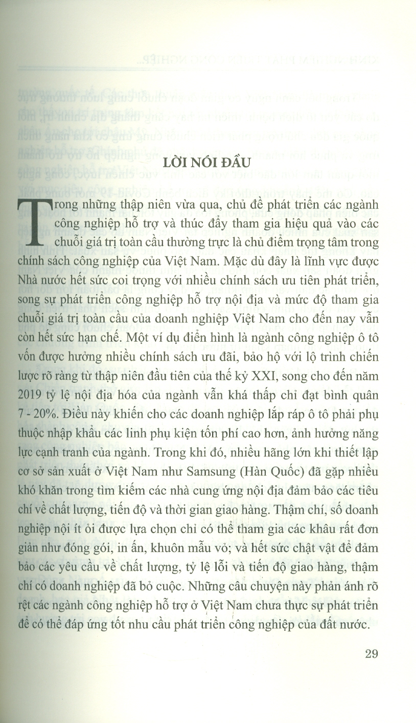 Kinh Nghiệm Phát Triển Công Nghiệp Hỗ Trợ Ở Nhật Bản, Hàn Quốc, Đài Loan Và Hàm Ý Chính Sách Cho Việt Nam (Sách Chuyên Khảo)