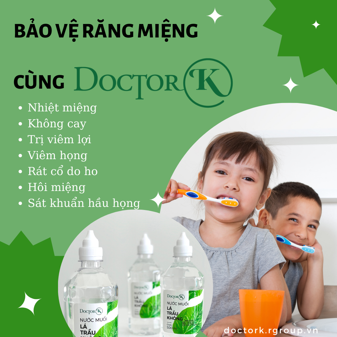 &lt; 1 Chai 500ml&gt; Nước muối sinh lý lá trầu không Doctor K - Trị viêm loét, hôi miệng, mẫn ngứa - an tâm sử dụng