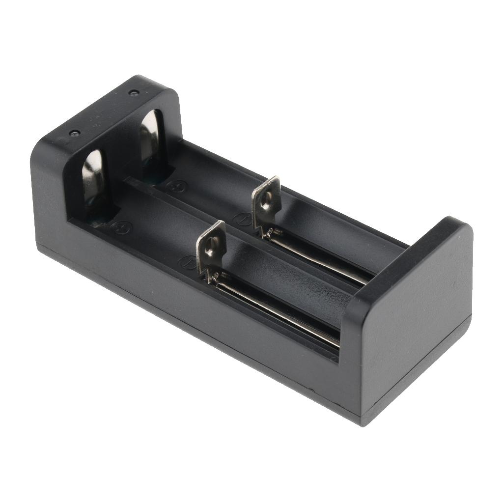 Dual Slots Battery Charger Charging Dock for Lithium 18650 26650 18350 16340