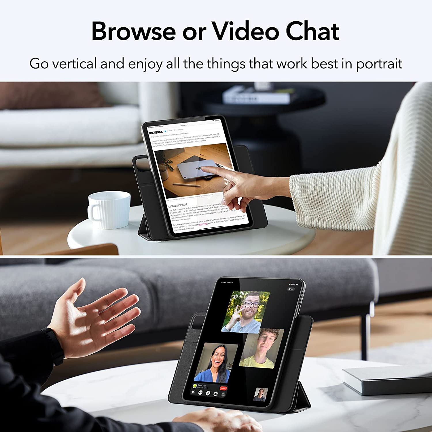 Bao da dành cho iPad 12.9" M2/M1/Pro 11" M2/M1/Air 5/Air 4/10.9" Gen 10/10.2"  nam châm 2 in 1 Hybrid 360 đa chức năng