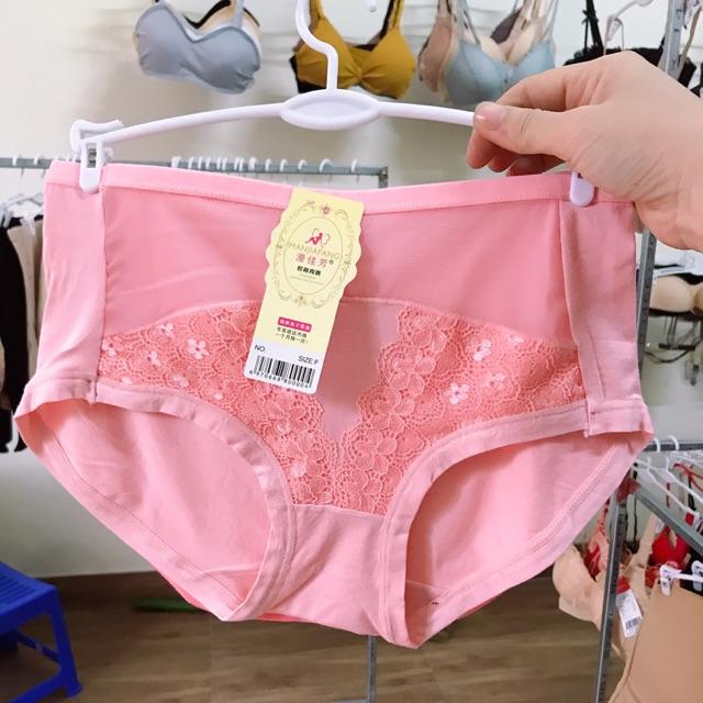 Quần lót cotton pha lưới ren