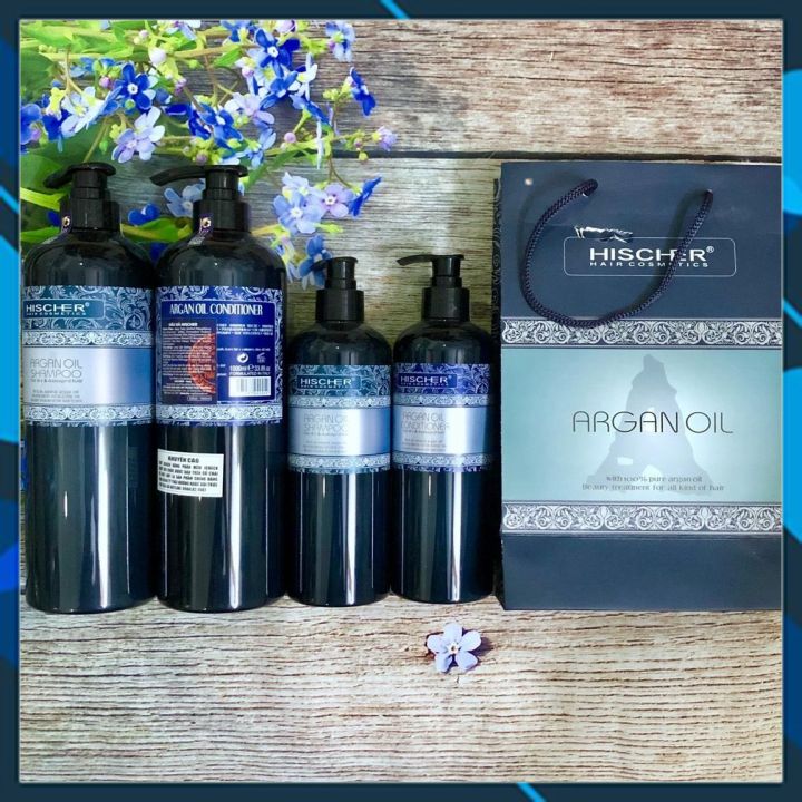 Bộ Dầu Gội Và Xả Hischer Argan Oil
