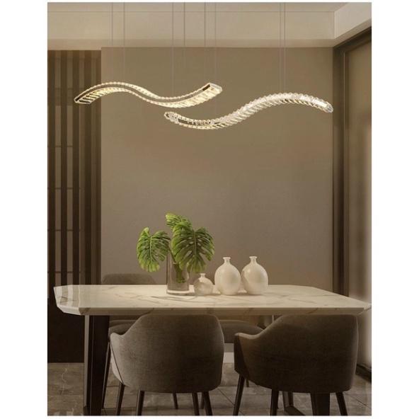 Đèn thả phale decor tô điểm bàn ăn,bàn đảo quầy bar,pha lê luxury vệ sinh K9.Bảo han DT