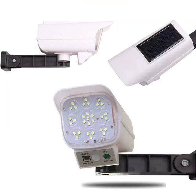 Camera Mô Hình Chống Trộm Cảm Biến 30 Led Sạc Pin Năng Lượng Mặt Trời Chống Nước