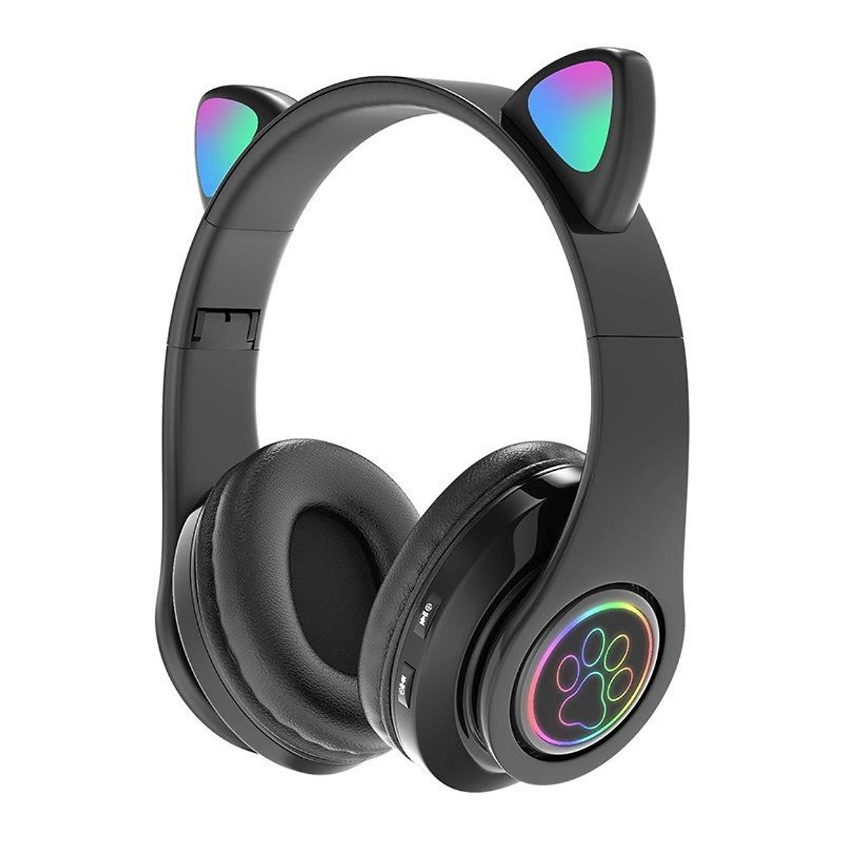Tai nghe mèo dễ thương – Có đèn led – Kết nối bluetooth 5.0 - Tai headphone có micro