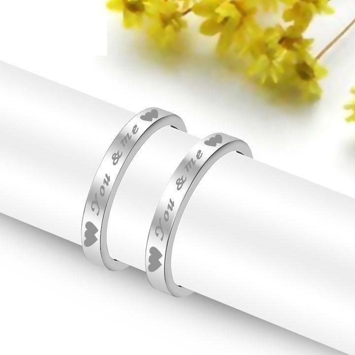 NHẪN ĐÔI TÌNH NHÂN INOX YOU AND ME