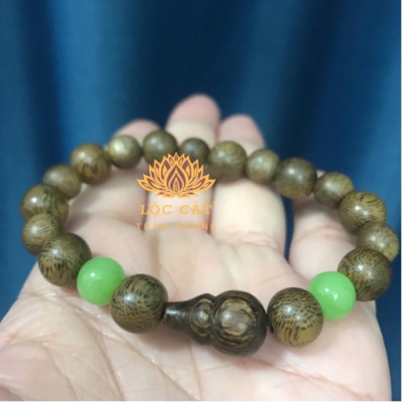 Vòng tay trầm hương tốc việt thơm lừng mix charm trầm hương Hồ lô/ thánh giá/ hoa mai
